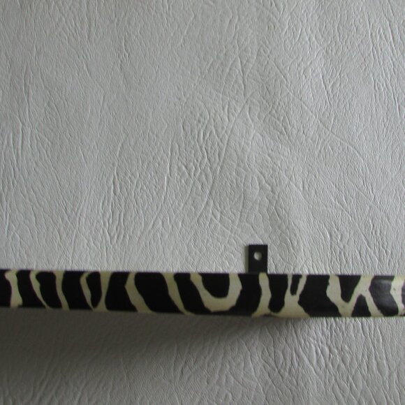 Zebra Print Custom Painted Small Shelf - Picture 5 of 10